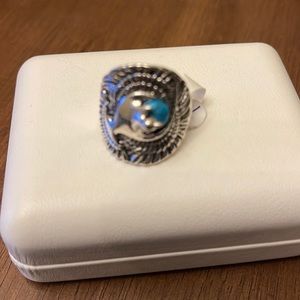 Turquoise Eagle Ring Size 10